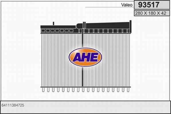 AHE 93517 - Топлообменник, отопление на вътрешното пространство vvparts.bg