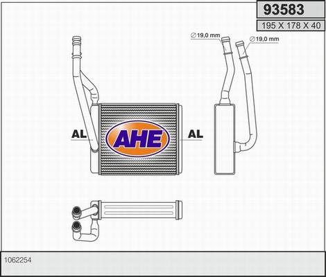 AHE 93583 - Топлообменник, отопление на вътрешното пространство vvparts.bg