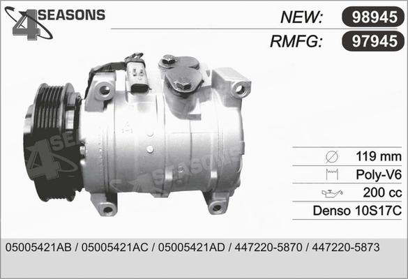 AHE 97945 - Компресор, климатизация vvparts.bg