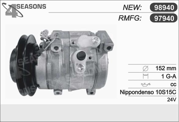 AHE 97940 - Компресор, климатизация vvparts.bg