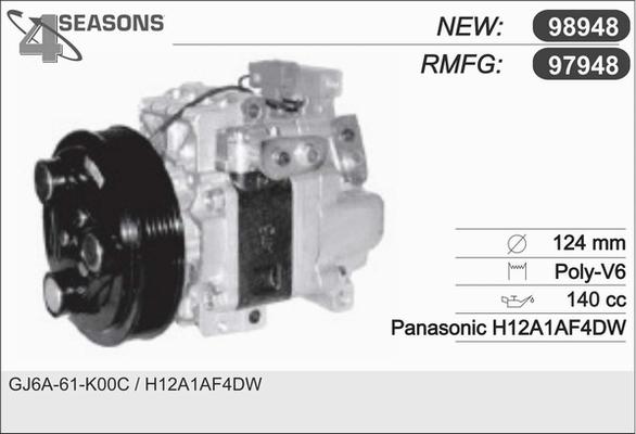 AHE 97948 - Компресор, климатизация vvparts.bg