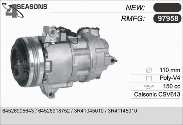 AHE 97958 - Компресор, климатизация vvparts.bg