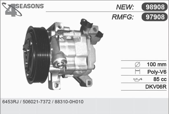 AHE 97908 - Компресор, климатизация vvparts.bg