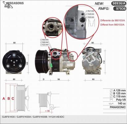 AHE 97936 - Компресор, климатизация vvparts.bg