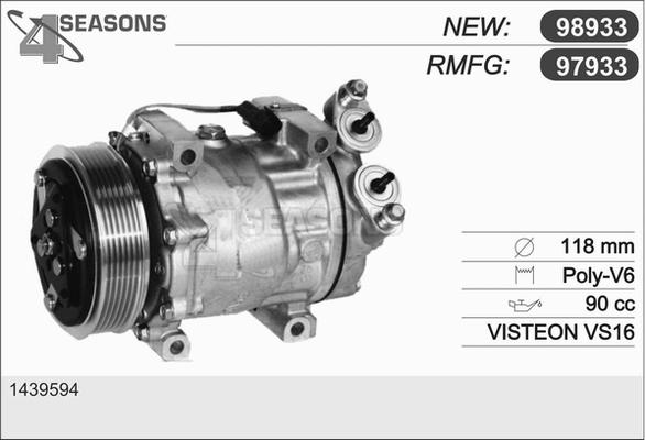 AHE 97933 - Компресор, климатизация vvparts.bg