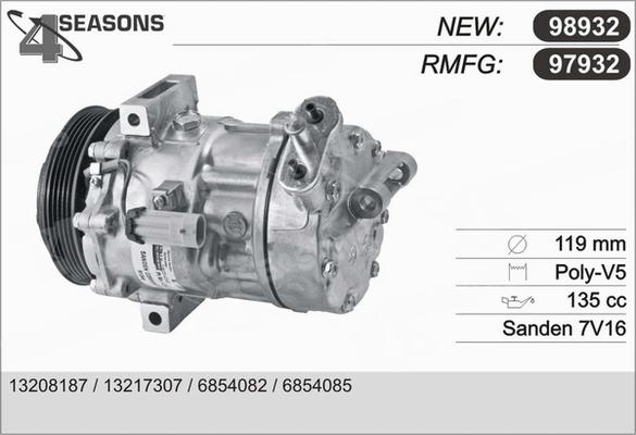 AHE 97932 - Компресор, климатизация vvparts.bg