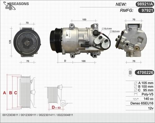 AHE 97921 - Компресор, климатизация vvparts.bg