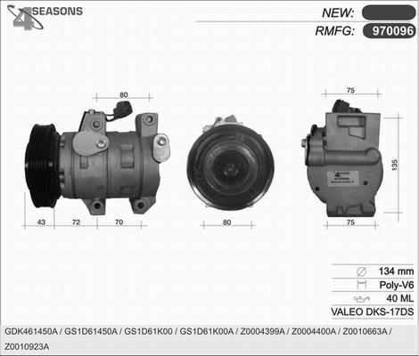 AHE 970096 - Компресор, климатизация vvparts.bg