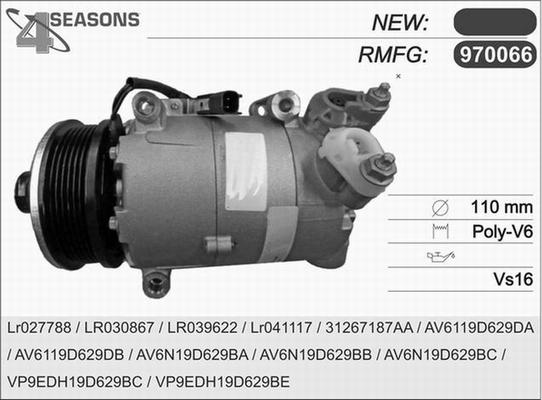 AHE 970066 - Компресор, климатизация vvparts.bg