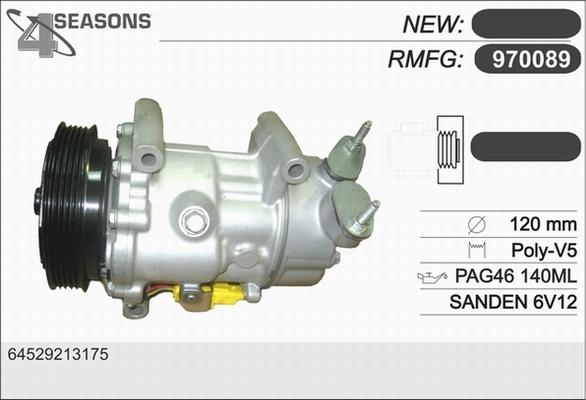 AHE 970089 - Компресор, климатизация vvparts.bg