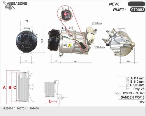 AHE 970083 - Компресор, климатизация vvparts.bg