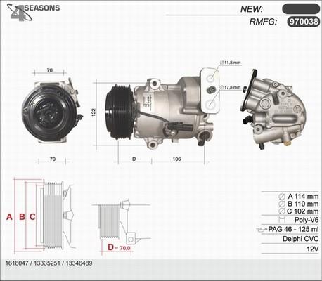 AHE 970038 - Компресор, климатизация vvparts.bg