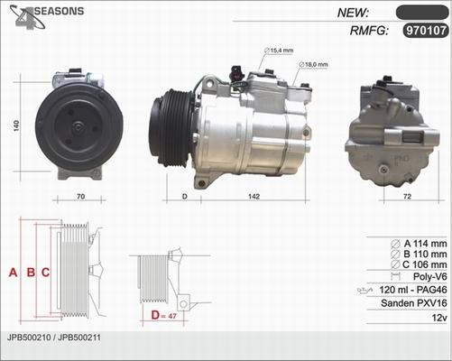 AHE 970107 - Компресор, климатизация vvparts.bg