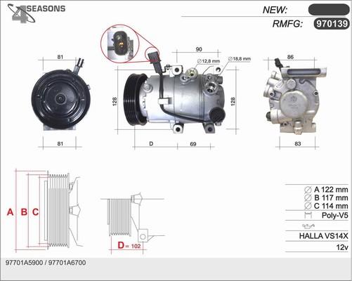 AHE 970139 - Компресор, климатизация vvparts.bg