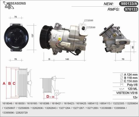 AHE 970133 - Компресор, климатизация vvparts.bg