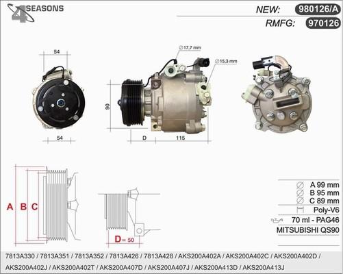 AHE 970126 - Компресор, климатизация vvparts.bg