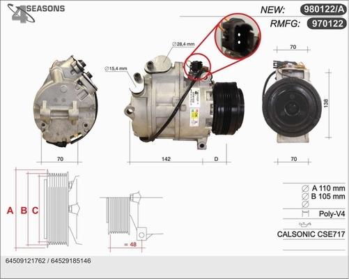 AHE 970122 - Компресор, климатизация vvparts.bg