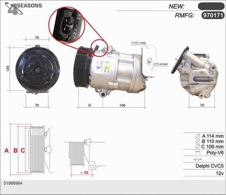 AHE 970171 - Компресор, климатизация vvparts.bg