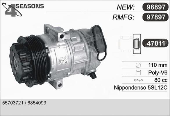 AHE 97897 - Компресор, климатизация vvparts.bg