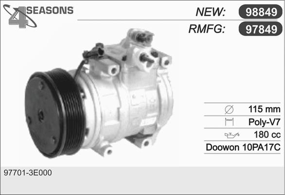 AHE 97849 - Компресор, климатизация vvparts.bg