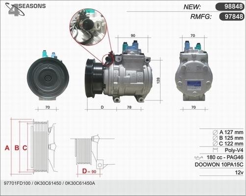 AHE 97848 - Компресор, климатизация vvparts.bg