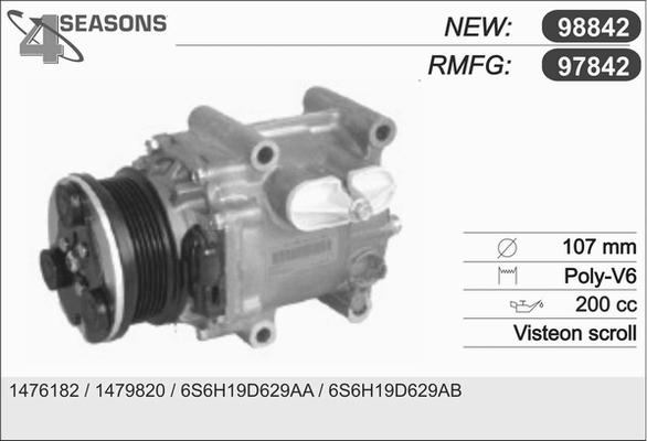 AHE 97842 - Компресор, климатизация vvparts.bg