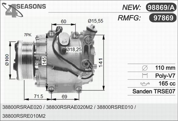 AHE 97869 - Компресор, климатизация vvparts.bg