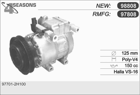 AHE 97808 - Компресор, климатизация vvparts.bg