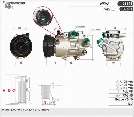 AHE 97811 - Компресор, климатизация vvparts.bg