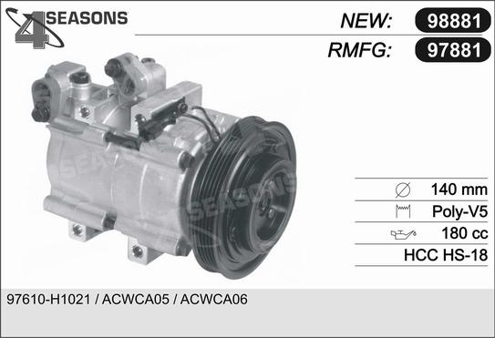 AHE 97881 - Компресор, климатизация vvparts.bg