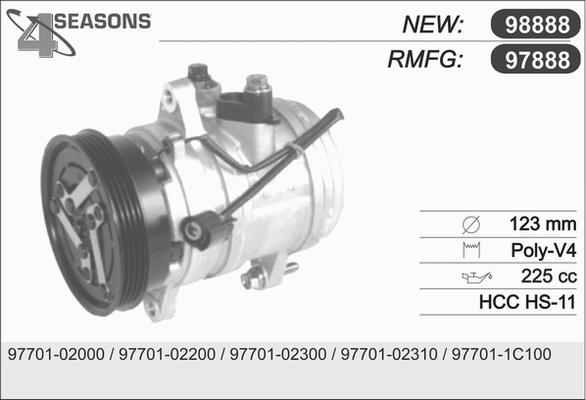 AHE 97888 - Компресор, климатизация vvparts.bg