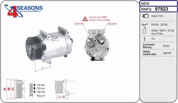 AHE 97823 - Компресор, климатизация vvparts.bg