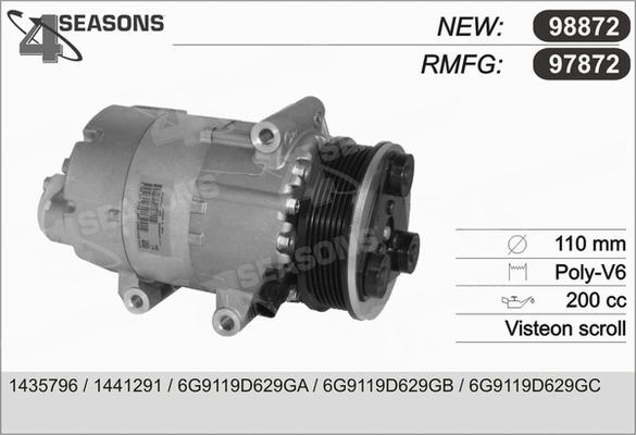 AHE 97872 - Компресор, климатизация vvparts.bg