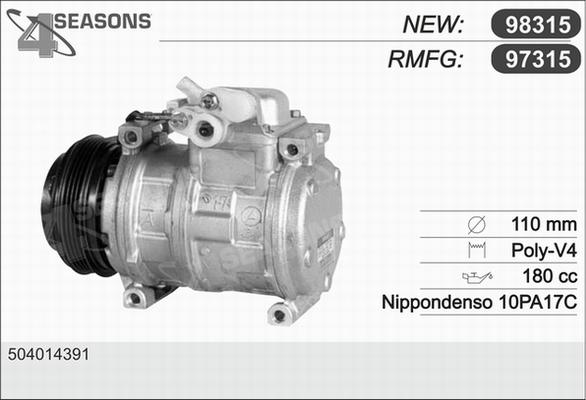 AHE 97315 - Компресор, климатизация vvparts.bg