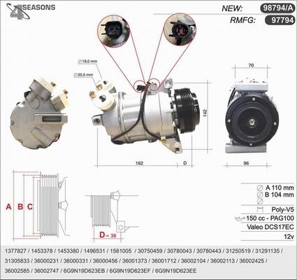 AHE 97794 - Компресор, климатизация vvparts.bg