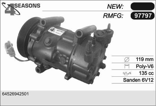 AHE 97797 - Компресор, климатизация vvparts.bg