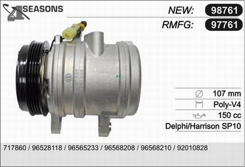 AHE 97761 - Компресор, климатизация vvparts.bg