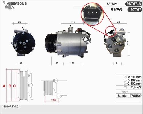 AHE 97767 - Компресор, климатизация vvparts.bg