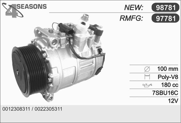 AHE 97781 - Компресор, климатизация vvparts.bg