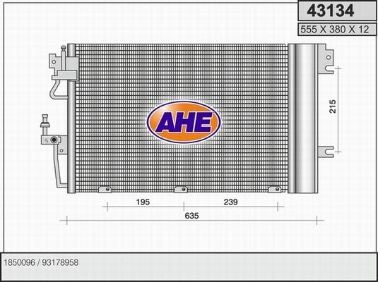 AHE 43134 - Кондензатор, климатизация vvparts.bg