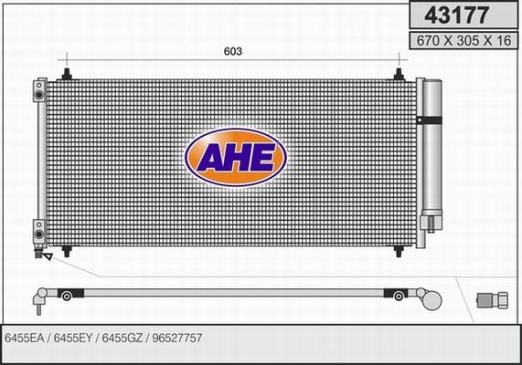 AHE 43177 - Кондензатор, климатизация vvparts.bg