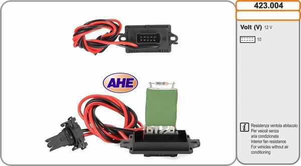 AHE 423.004 - Резистор, електромотор-вентилатор охлаждане vvparts.bg
