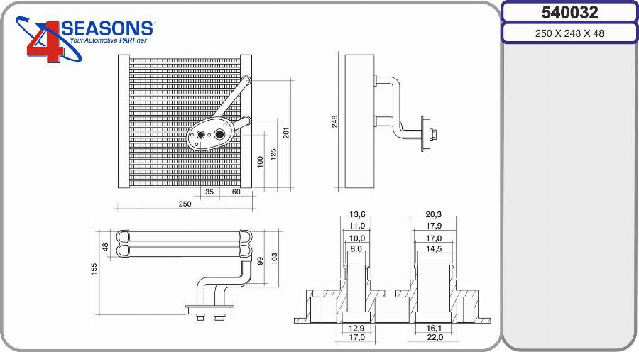 AHE 540032 - Изпарител, климатична система vvparts.bg