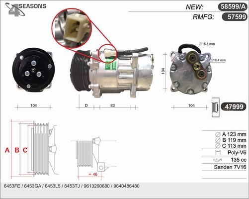 AHE 58599/A - Компресор, климатизация vvparts.bg