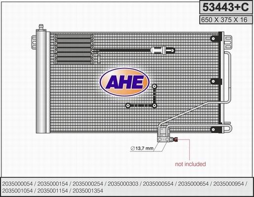 AHE 53443+C - Кондензатор, климатизация vvparts.bg