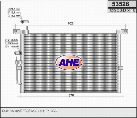 AHE 53528 - Кондензатор, климатизация vvparts.bg