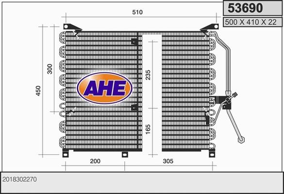 AHE 53690 - Кондензатор, климатизация vvparts.bg