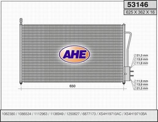 AHE 53146 - Кондензатор, климатизация vvparts.bg