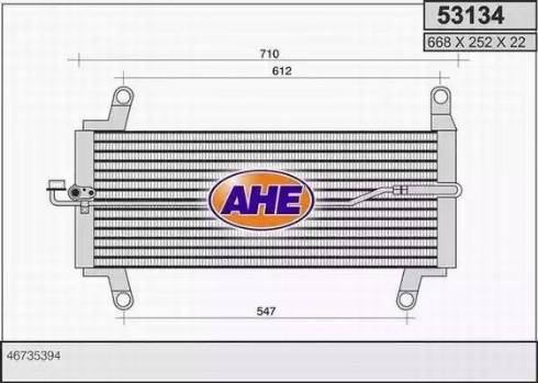 AHE 53134 - Кондензатор, климатизация vvparts.bg