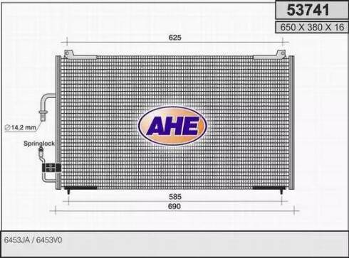 AHE 53741 - Кондензатор, климатизация vvparts.bg